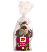 Vollmilch-Weihnachtsmann, mit weißer Schokolade, 80g