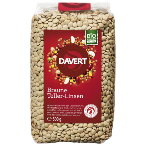 Tellerlinsen, braun, 500g
